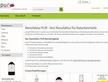 Tablet Screenshot of manufaktur-pur.de